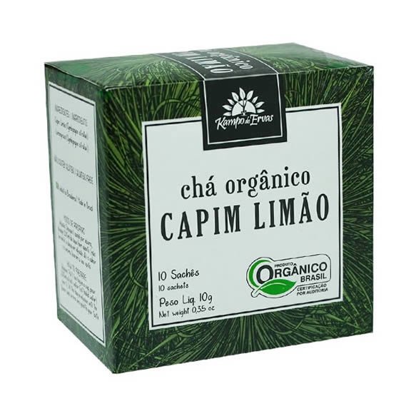 Chá de Capim Limão (Cidreira) Orgânico 10 sachês 10g – Kampo de Ervas