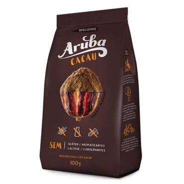 Biscoito Doce Com Cacau Sem Glúten E Sem Lactose 100g Aruba