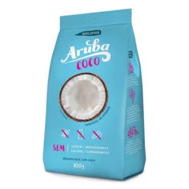 Biscoito Doce Com Coco Sem Glúten E Sem Lactose 100g Aruba