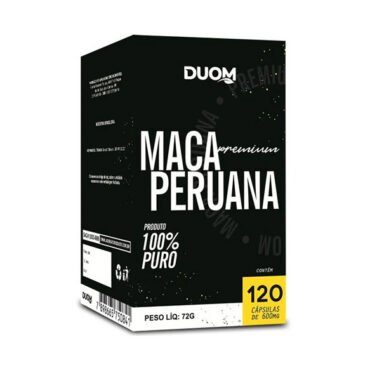 Maca Peruana Premium 600mg 120 Cápsulas Duom