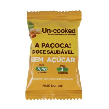 Paçoca Saudável Sem Açúcar Sem Glúten E Vegano 20g Uncooked