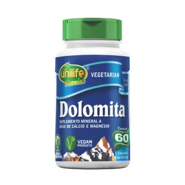 Dolomita Cálcio E Magnésio 60 Caps 950mg Unilife