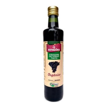 Vinagre De Vinho Tinto Orgânico 500ml 4 Estações