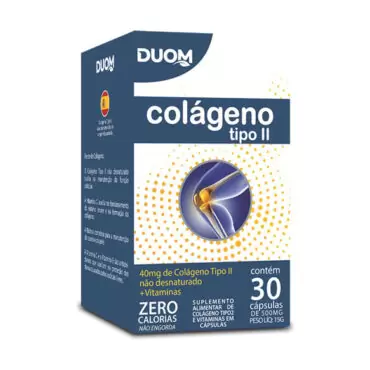 Colágeno Tipo Ii Com Vitaminas E Zero Calorias 30 Cápsulas Duom