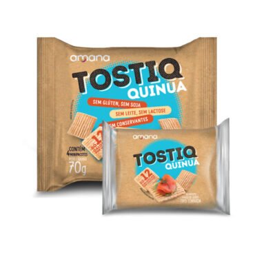 Torrada Tostiq Quinua Tradicional Zero Açúcar Vegano 70g Amana