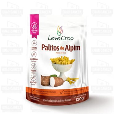 Biscoitos Palitos Assados E Salgados Aipim Sem Glúten 120g Leve Croc