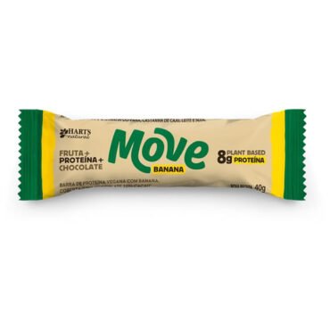 Barra De Proteína Move Com Banana E Chocolate 70% 40g Hart's Natural