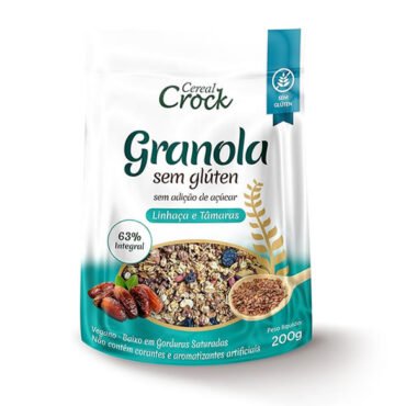 Granola Linhaça E Tâmaras Sem Glúten E Sem Açúcar 200g Leve Croc