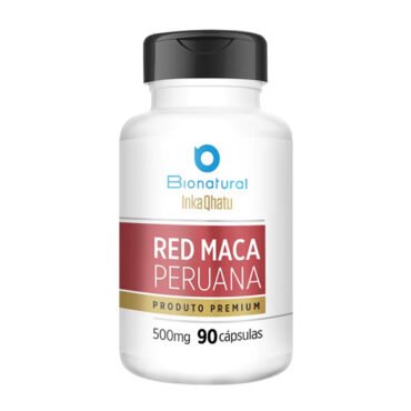 Maca Peruana Vermelha Premium 90 Cápsulas 500mg Inka Qhatu