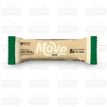 Barra De Proteína Vegana Move Coco E Chocolate 70% 40g Hart's Natural