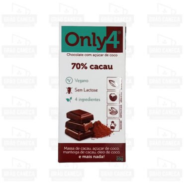 Chocolate 70% Com Açúcar De Coco 20g Only4