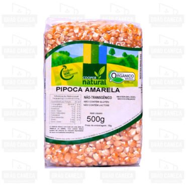 Pipoca Amarela Orgânica Não Transgênico 500g Coopernatural