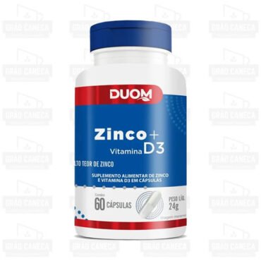 Zinco + Vitamina D3 60 Cápsulas Duom